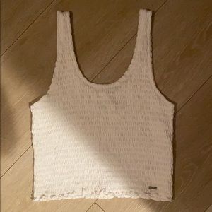 white smocked top nwot